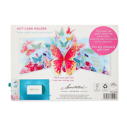 Pop Up Birthday Card With Gift Card Holder Beautiful Wishes Card & Gift Idea