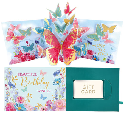 Pop Up Birthday Card With Gift Card Holder Beautiful Wishes Card & Gift Idea