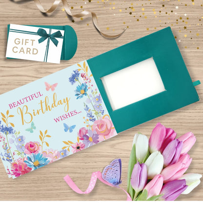 Pop Up Birthday Card With Gift Card Holder Beautiful Wishes Card & Gift Idea