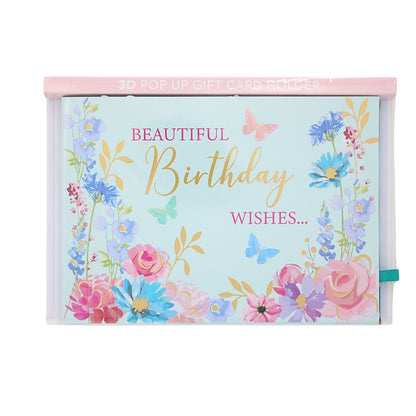 Pop Up Birthday Card With Gift Card Holder Beautiful Wishes Card & Gift Idea