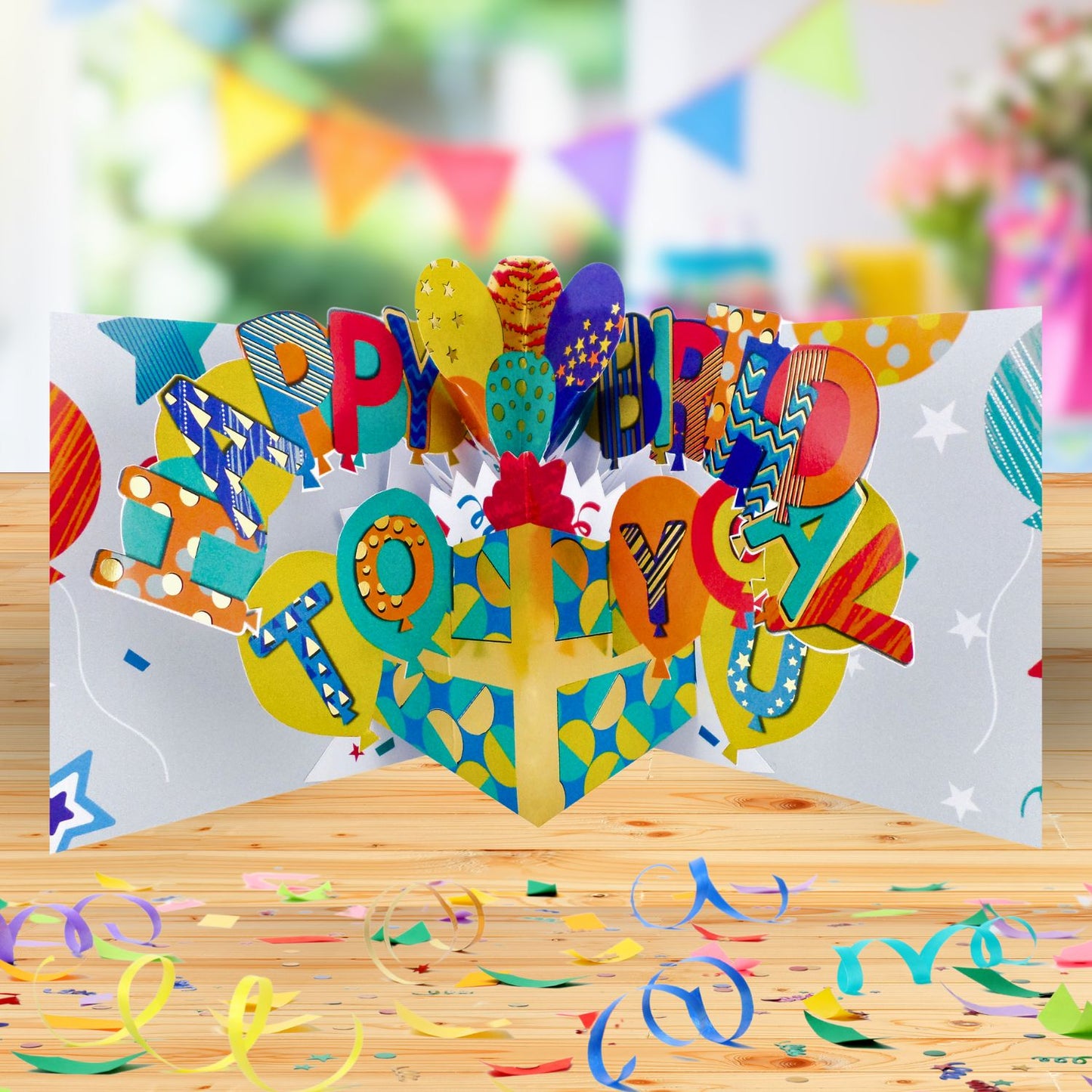 Celebration Pop Up Birthday Card With Chocolate Treat Tray Surprise Card & Gift
