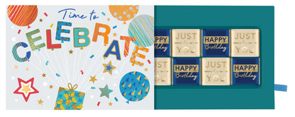 Celebration Pop Up Birthday Card With Chocolate Treat Tray Surprise Card & Gift