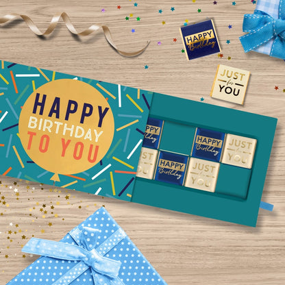 Balloon Pop Up Birthday Card With Chocolate Treat Tray Surprise Card & Gift