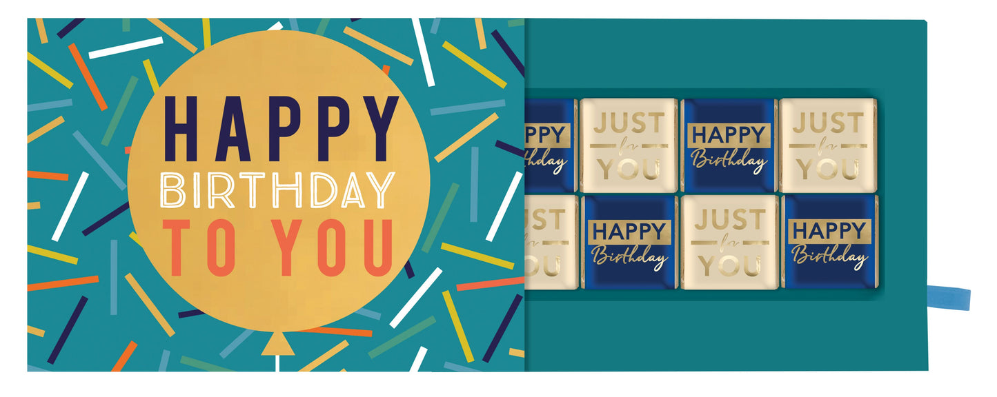 Balloon Pop Up Birthday Card With Chocolate Treat Tray Surprise Card & Gift