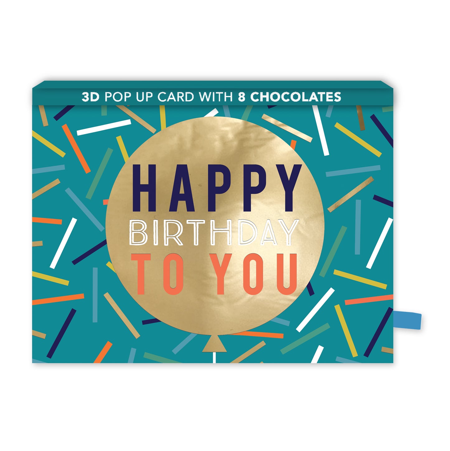 Balloon Pop Up Birthday Card With Chocolate Treat Tray Surprise Card & Gift