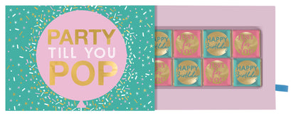 Party Time Pop Up Birthday Card With Chocolate Treat Tray Surprise Card & Gift