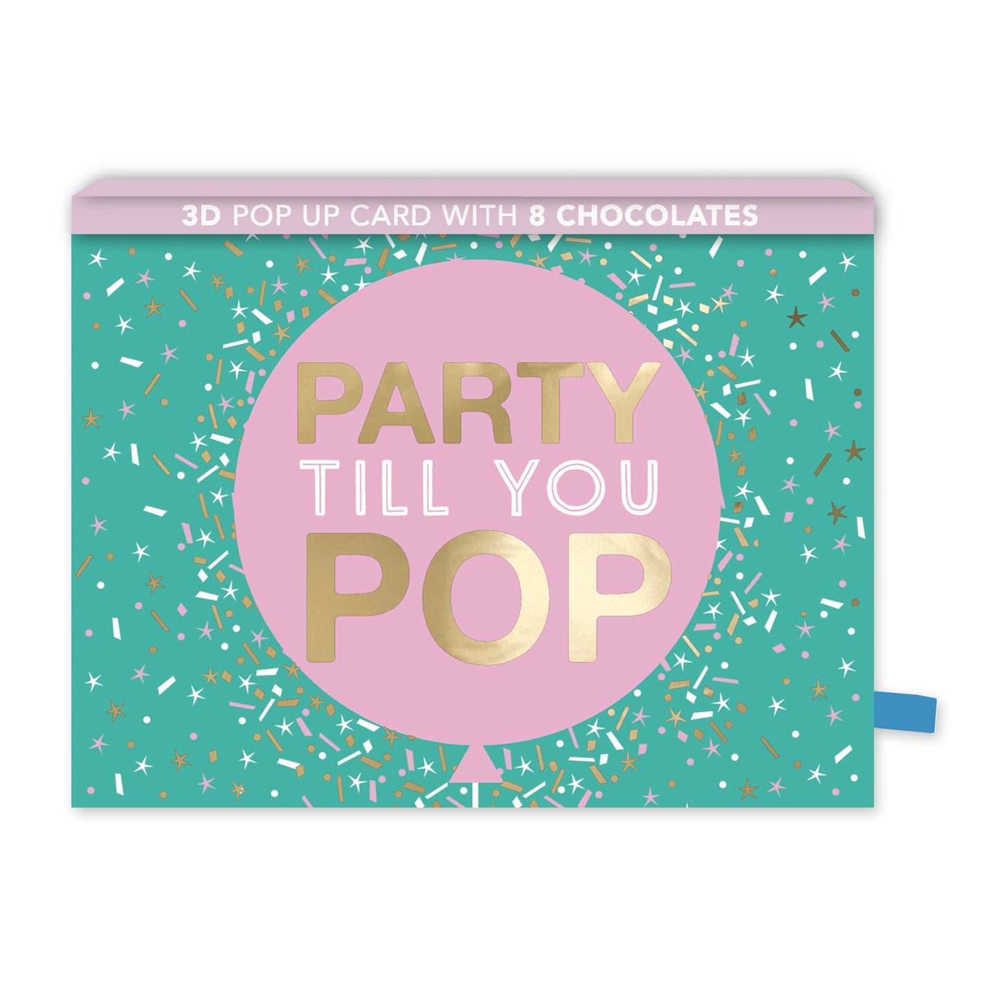Party Time Pop Up Birthday Card With Chocolate Treat Tray Surprise Card & Gift