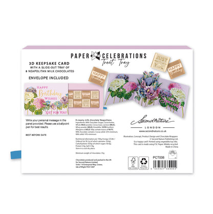 Blooming Pop Up Birthday Card With Chocolate Treat Tray Surprise Card & Gift