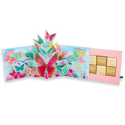 Beautiful Pop Up Birthday Card With Chocolate Treat Tray Surprise Card & Gift