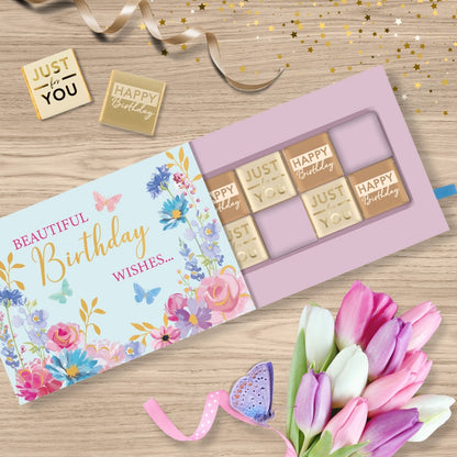 Beautiful Pop Up Birthday Card With Chocolate Treat Tray Surprise Card & Gift