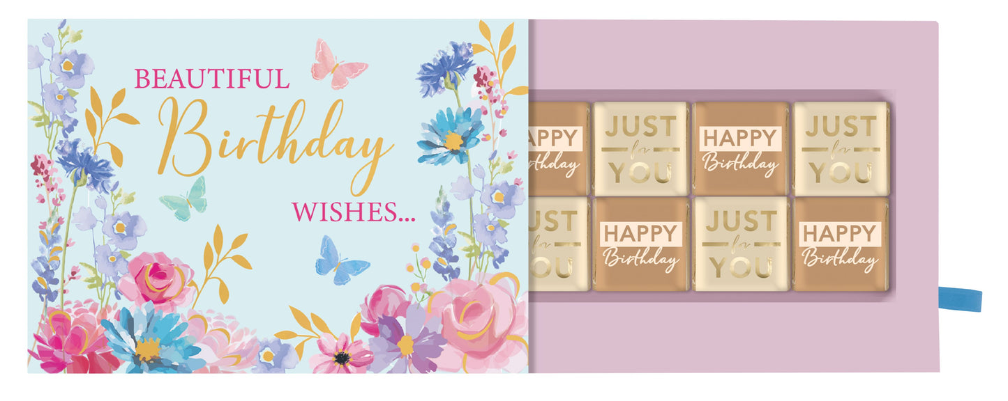 Beautiful Pop Up Birthday Card With Chocolate Treat Tray Surprise Card & Gift