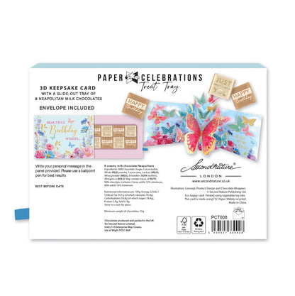 Beautiful Pop Up Birthday Card With Chocolate Treat Tray Surprise Card & Gift