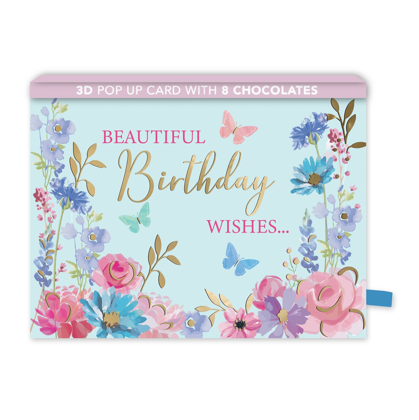 Beautiful Pop Up Birthday Card With Chocolate Treat Tray Surprise Card & Gift