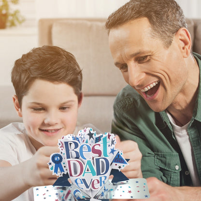Special Step-Dad Best Dad Ever Pop Up Card