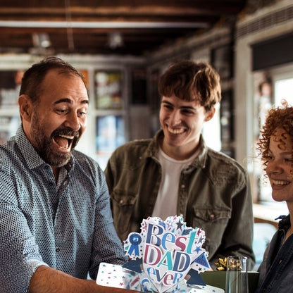 To My Boyfriend Best Dad Ever Pop Up Card