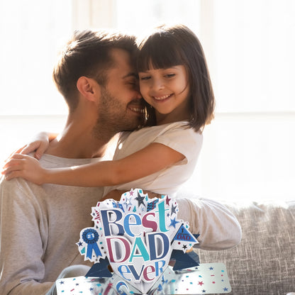 To My Boyfriend Best Dad Ever Pop Up Card