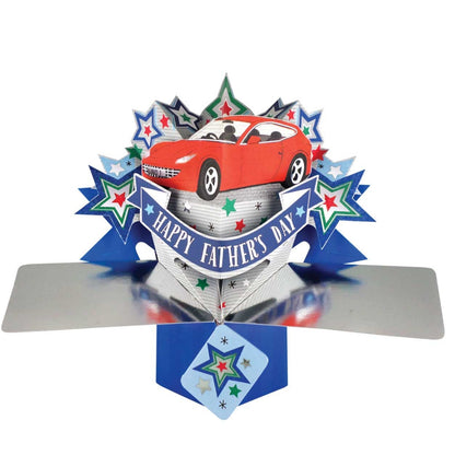 Happy Father's Day Red Car Pop Up Card Choice Of Cards