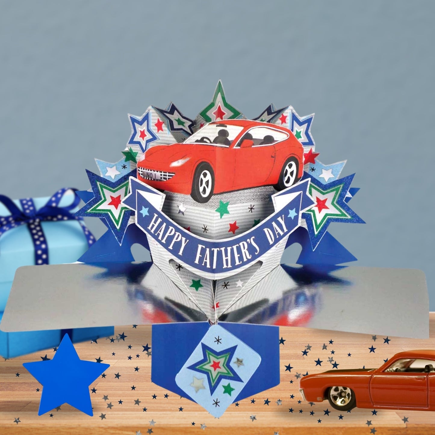 Happy Father's Day Red Car Pop Up Card Choice Of Cards
