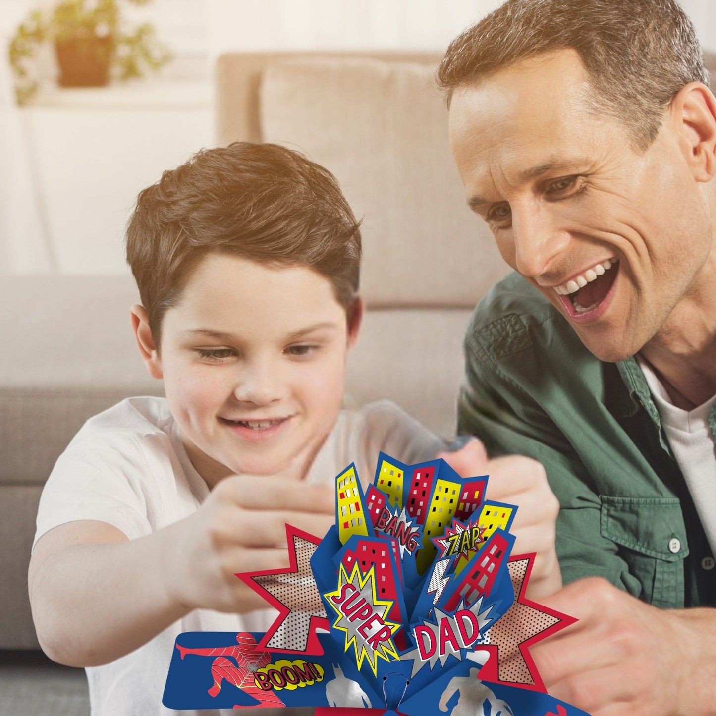 To The One I Love Super Dad Pop Up Card