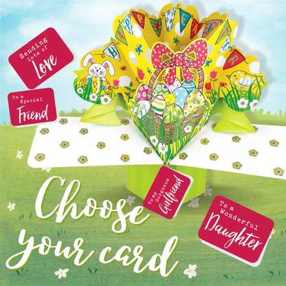 Easter Basket Pop Up Happy Easter Card Choice Of Cards