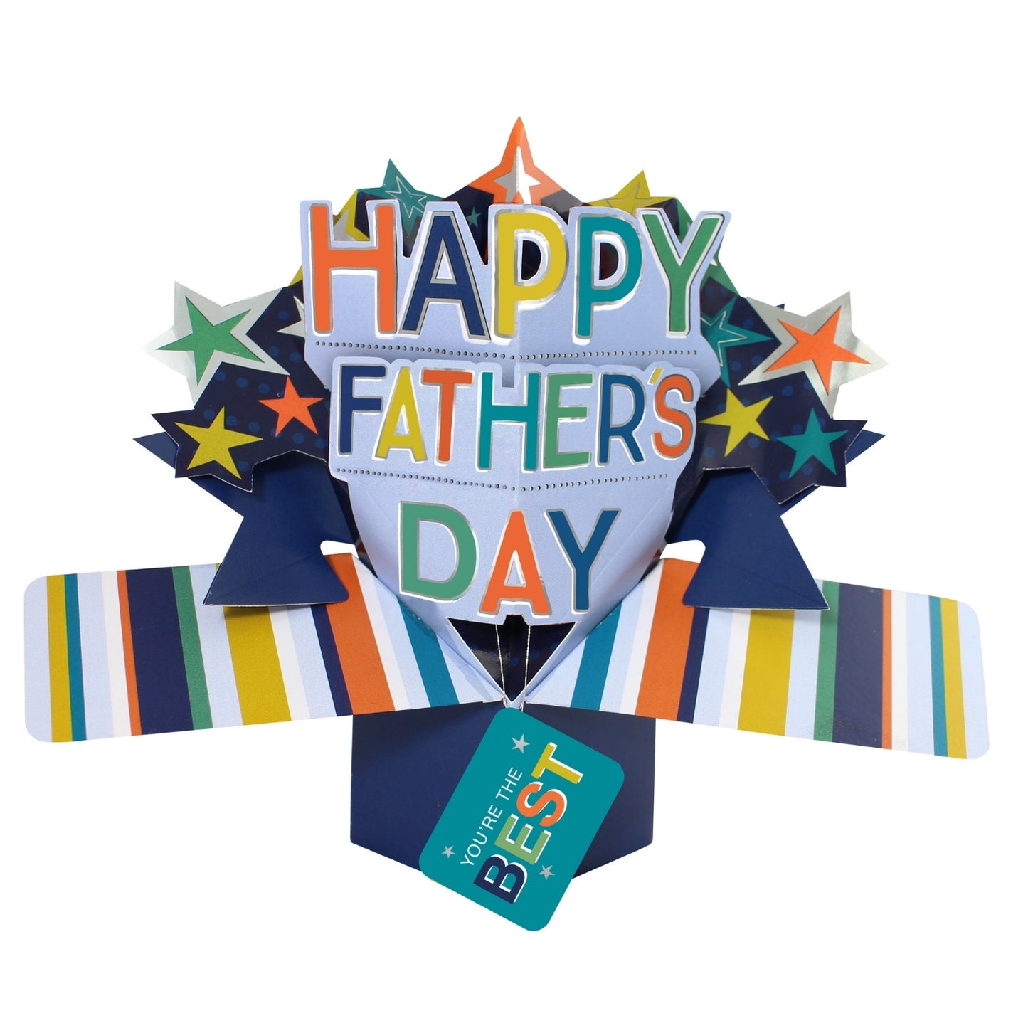 Best Dad Happy Father's Day Pop Up Greeting Card