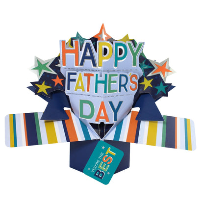 Best Dad Happy Father's Day Pop Up Greeting Card