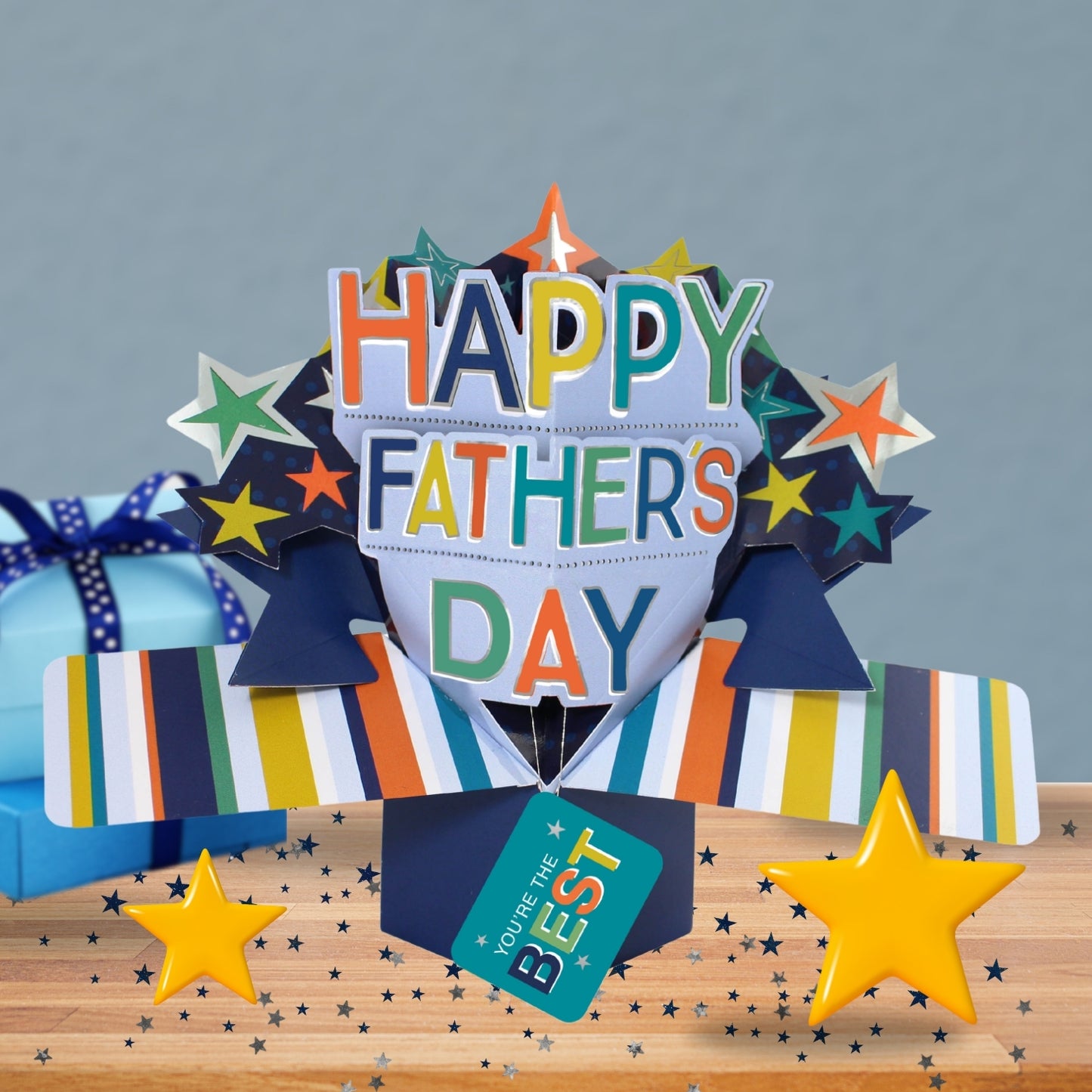 Best Dad Happy Father's Day Pop Up Greeting Card