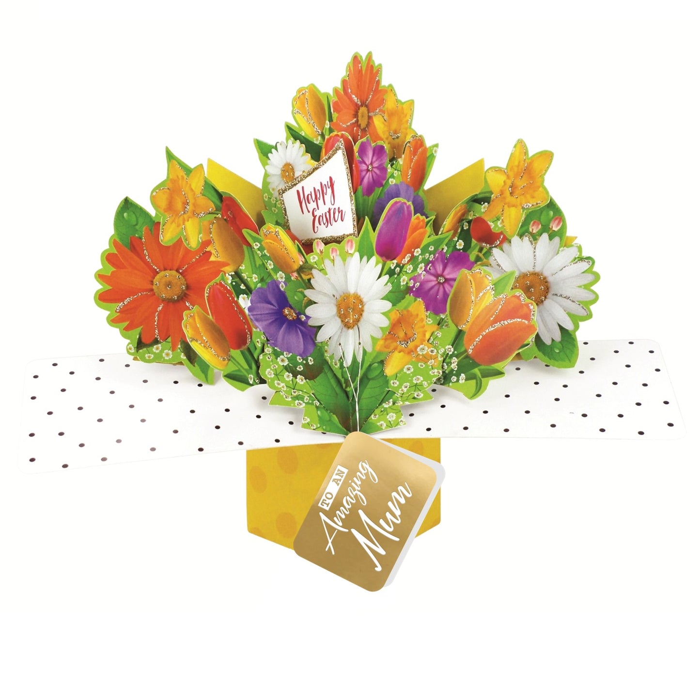 For A Very Special Mum Happy Easter Pop Up Flowers Greeting Card