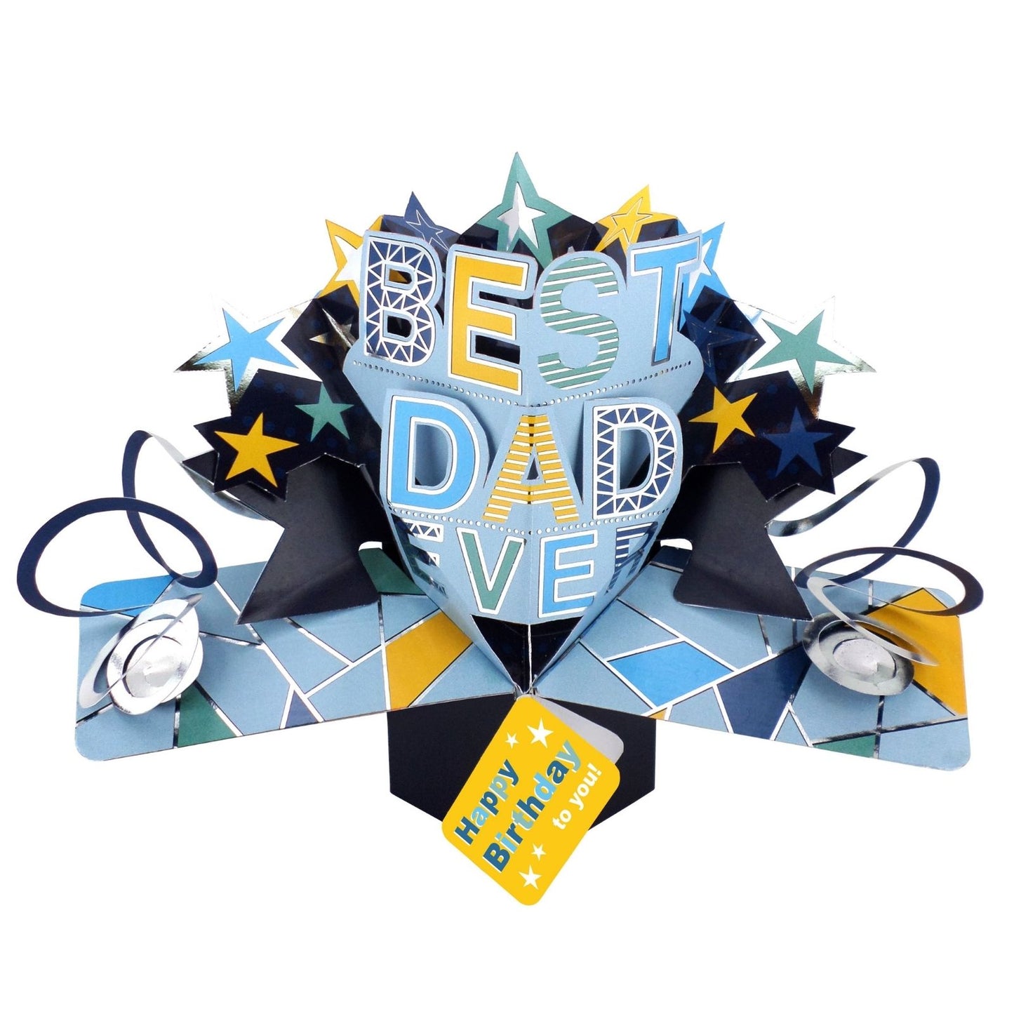 Best Dad Ever Birthday Pop Up Greeting Card