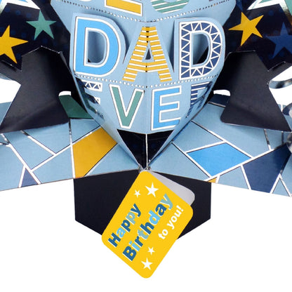 Best Dad Ever Birthday Pop Up Greeting Card