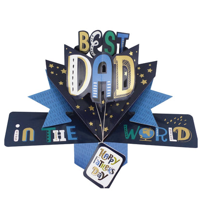 Best Dad In The World Pop Up Card Choice Of Cards