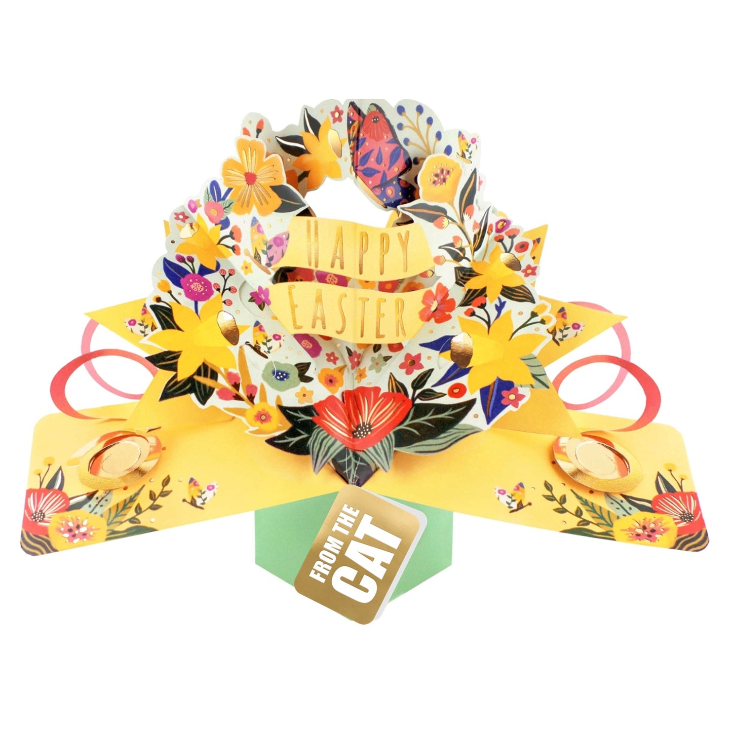 From The Cat Happy Easter Spring Celebration Pop Up Greeting Card