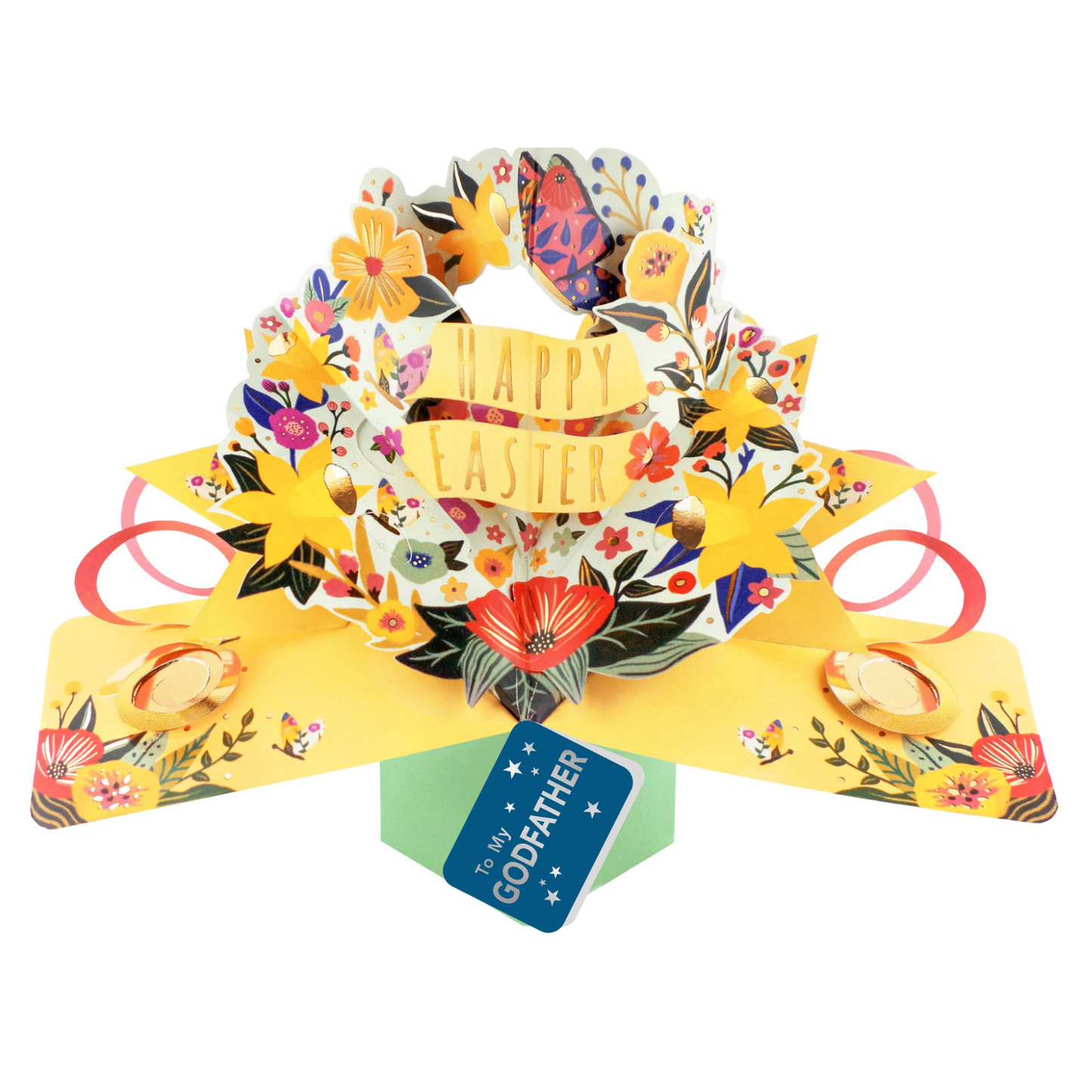 To My Godfather Happy Easter Spring Celebration Pop Up Greeting Card