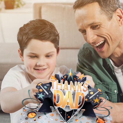 Thanks Dad Pop Up Greeting Card Choice Of Cards