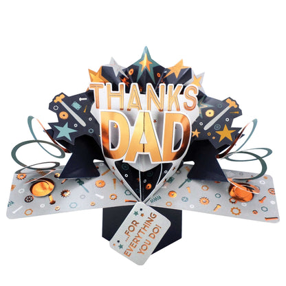 Father's Day Card Thanks Dad For Everything You Do Pop Up Greeting Card