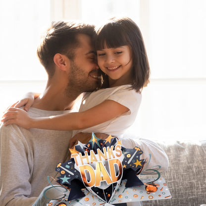 Father's Day Card Thanks Dad For Everything You Do Pop Up Greeting Card