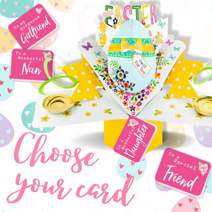 Happy Easter Card Decorated Egg Pop Up Card Choice Of Cards