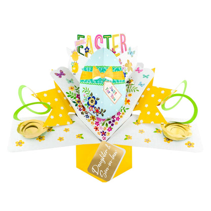 Daughter & Son-In-Law Happy Easter Decorated Egg Pop Up Easter Card