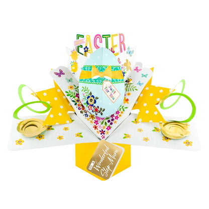 To A Special Step-Mum Happy Easter Decorated Egg Pop Up Easter Card