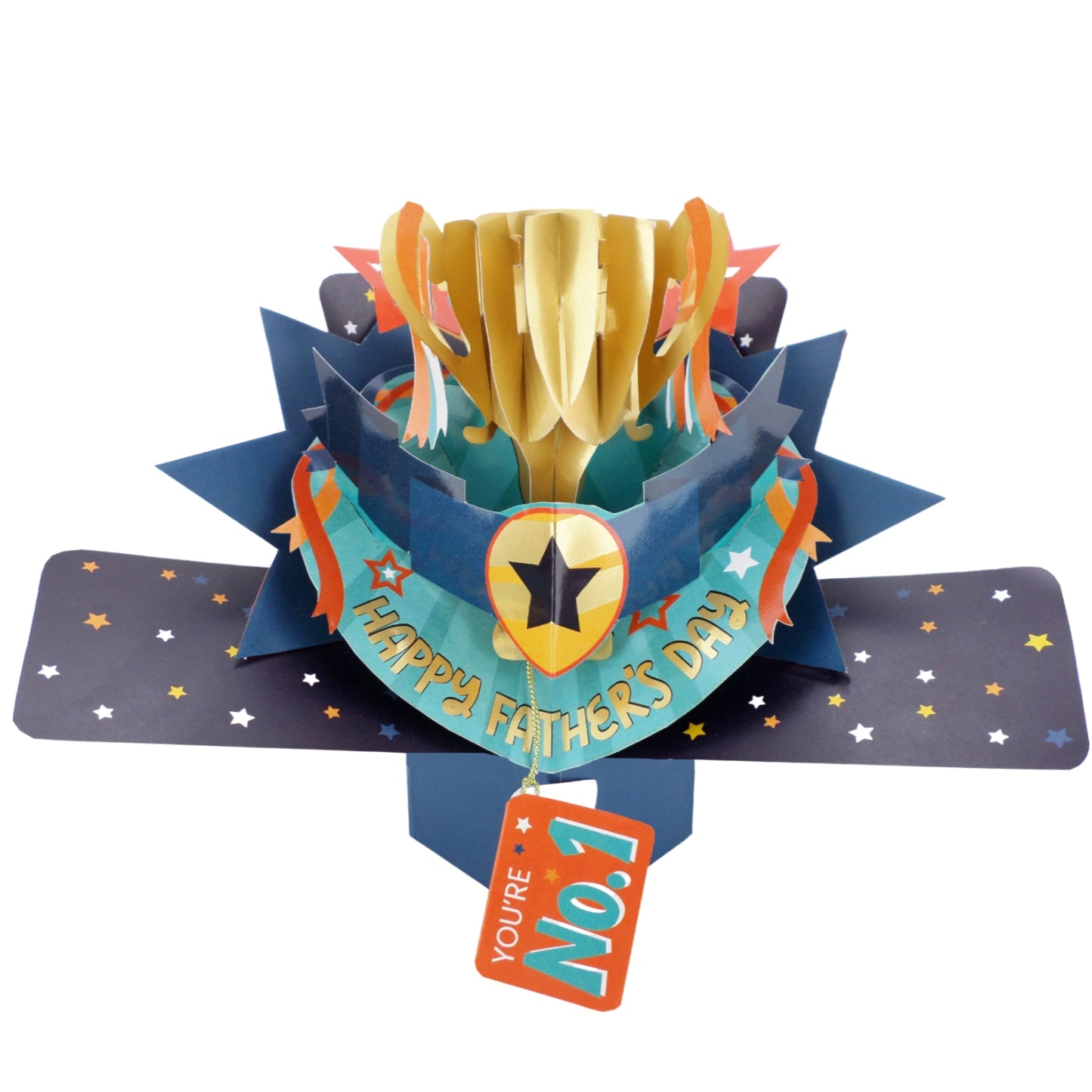 Happy Father's Day 3D Pop Up Trophy Father's Day Greeting Card