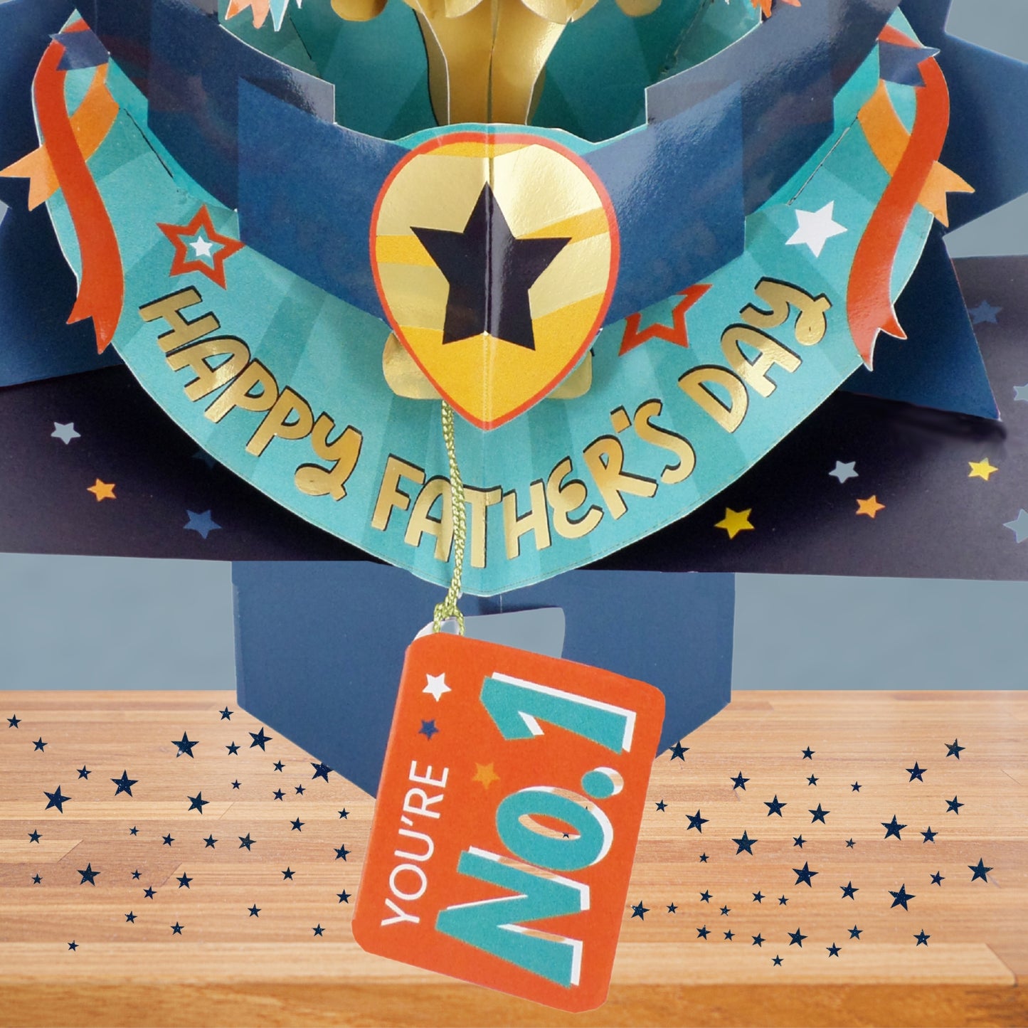 Happy Father's Day 3D Pop Up Trophy Father's Day Greeting Card
