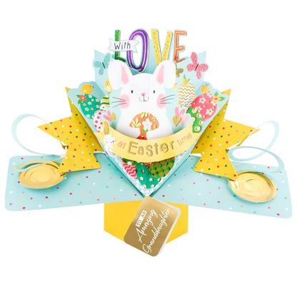 To A Great Granddaughter Easter Bunny Pop Up Easter Card