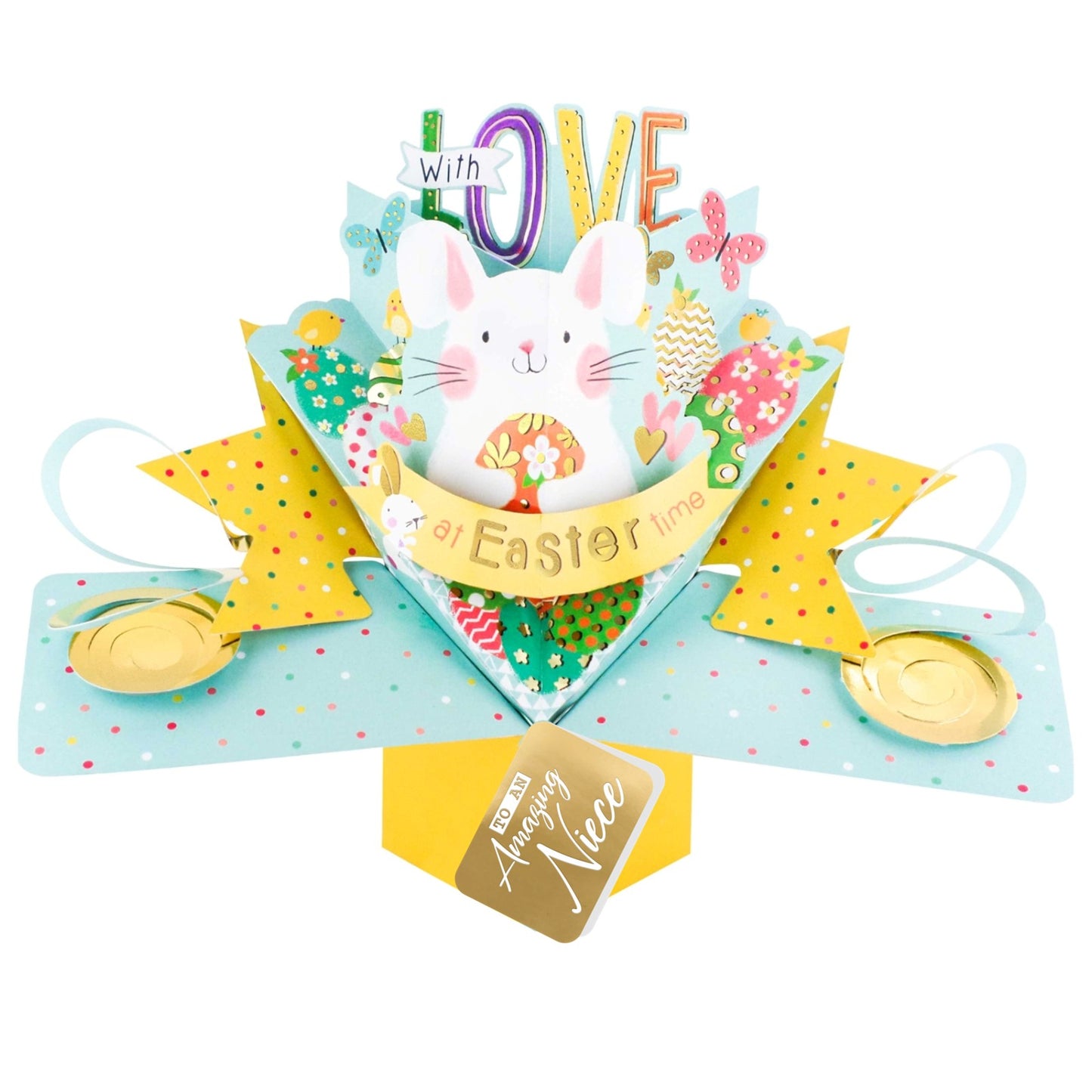 To A Special Niece Easter Bunny Pop Up Easter Card