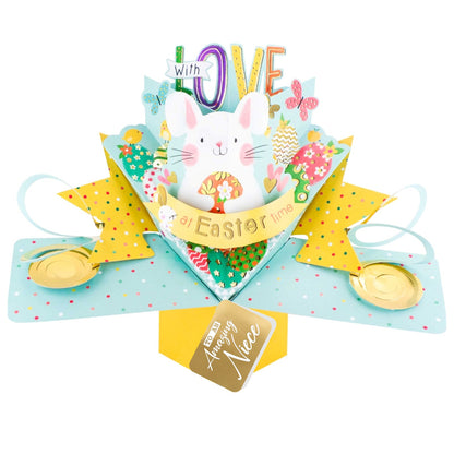 To A Special Niece Easter Bunny Pop Up Easter Card