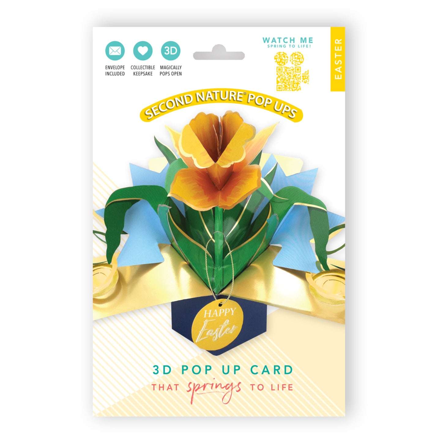 Happy Easter Daffodil Flower 3D Pop Up Easter Greeting Card