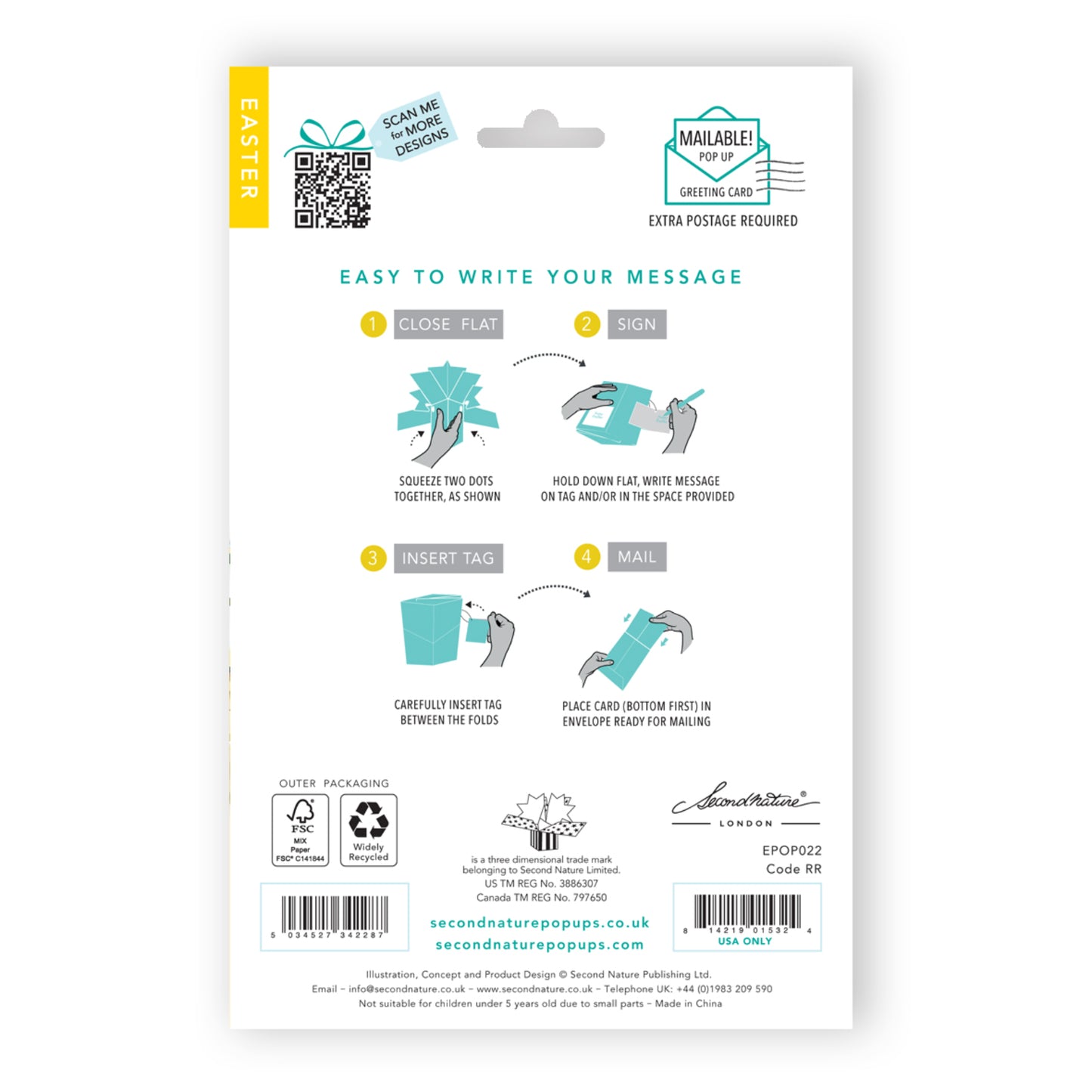 Happy Easter Daffodil Flower 3D Pop Up Easter Greeting Card