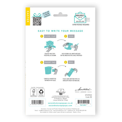 Happy Easter Daffodil Flower 3D Pop Up Easter Greeting Card