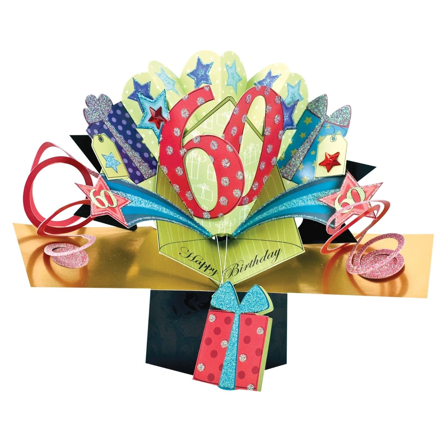 60th Birthday Pop-Up Greeting Card