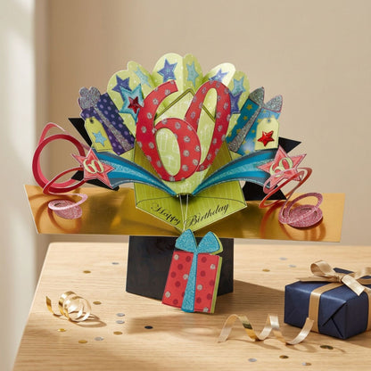 60th Birthday Pop-Up Greeting Card