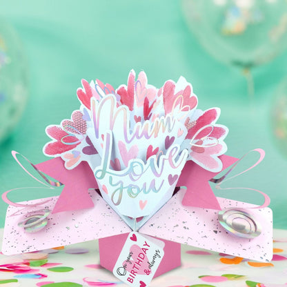 Mum Love You Birthday Pop Up Greeting Card